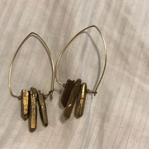 Five and Two Pyrite Earrings